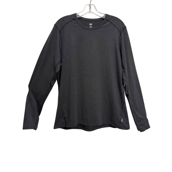 REI Tops - REI Co-op Performance Top Charcoal Gray EUC Thumbholes Long Sleeve Gorpcore XL